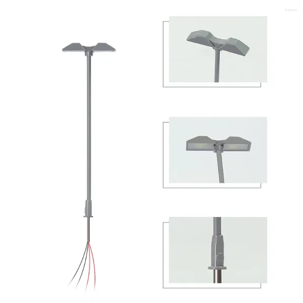 Décorations de jardin 5 lumières de plate-forme de modèle de paquet avec des lampadaires LED dans la jauge Z 1 200 220 durables et fiables pour une utilisation à long terme