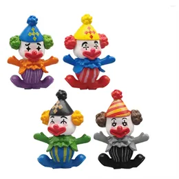 Tuindecoraties 5 stuks Circus Clown Decor Moss Micro Landschap Bloempot Decoratie Cupcake Toppers Bonsai Pvc Kind Exterieur