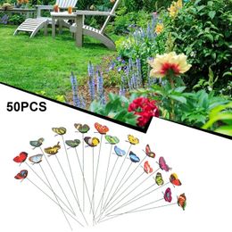 Décorations de jardin 50pcs 3D simulation papillons