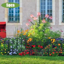 Décorations de jardin 5pcs bordure pp clôture en plastique plante de bordure décorative bordant la pelouse macrame pour décoration de jardin extérieur