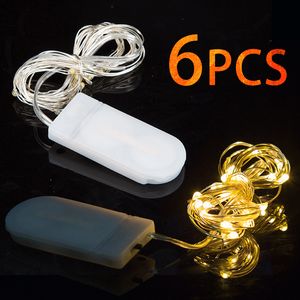 Tuindecoraties 6 Pack Led Fairy Lights Battery Operated String Firefly Starry Moon voor DIY Wedding Party Slaapkamer Patio Kerstmis 230609