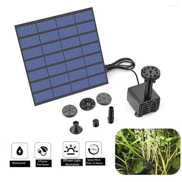 Décorations de jardin 6 têtes de pulvérisation Panneau solaire Pooled Fountain Pool Pool Sprinkler pulpleer Pang Pump Pump Aquarium avec i6j8