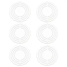 Tuindecoraties 6pcs Waterdicht Binnen Buiten Dubbelzijdig Blanks Kinetische Sculpturen DHZ Sublimatie Aluminium Ronde Windspinner Yards