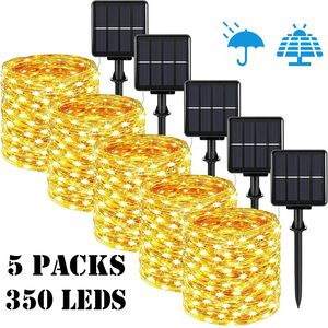 Garden Decorations 7m12m22m32m LED Solar Light Outdoor Fairy String Led Twinkle Waterproof Lamp for Christmas Patio Tree Party 230609