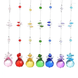 Décorations de jardin 7pcs Crystal Ball Prism Sun Shine Catcher Rainbow Pendentifs Maker Cristaux suspendus Prismes pour Windows Feng Shui Cadeau