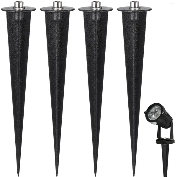 Décorations de jardin 8 pcs Accessoires de sol Solaire Light Spike Stakes pour lumières extérieures Lampe Post Fournitures Pièces de rechange en aluminium