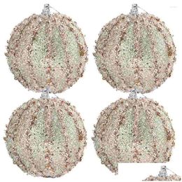 Décorations de jardin 8cm Ornements de balle de Noël Bauble Tree Pendets Pendants Année Party NAVIDAD NOEL DROP DIVRIR