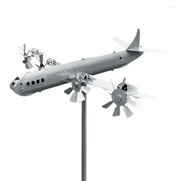 Décorations de jardin Avion Wind Spinner Heavy Duty B29 Superfortress Spinners décoratifs 3D Sculpture extérieure multifonctionnelle