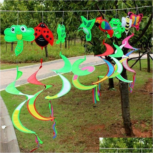 Decoraciones de jardín Animal Giratorio Tira de viento Molino de viento Colgante Spinner Juguete para decoración de Garten al aire libre Par Drop Entrega Inicio Patio DHBSD