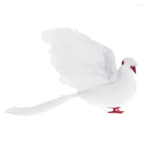 Tuindecoraties Kunstmatige witte duif draagbaar model veer vogel duiven plastic voet multifunctioneel bruiloft decor voor home party rekwisieten