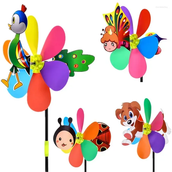 Tuindecoratie Bee Zes kleuren Driedimensionale windmolen Cartoon Kinderen Speelgoed Huis Tuin Decoratie Buiten Klassiek Speelgoed Kinderen