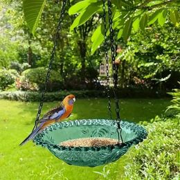 Decoraciones de jardín alimentador de aves bandeja para el baño al aire libre bebedor de agua alimentación colgante de colibrí