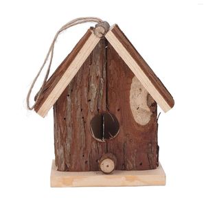 Décorations de jardin Bird House en bois suspendu style rétro pour la décoration extérieure