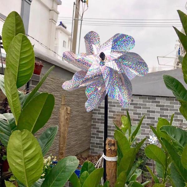 Décorations de jardin Répulsif pour oiseaux Réfléchissant Sparkly Bird Pinwheel Artisanat d'art exquis Écologique Durable Non toxique pour l'extérieur