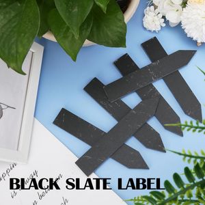 Tuindecoraties Zwarte plantenlabels 12-stks/Lot 6-inch dikke leisteen botanische borden Yard Nursery Drop