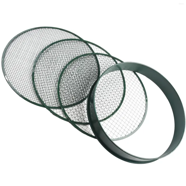 Decoraciones de jardín Marca Ninguno Sieve Compost Metal Green Metal Hand 12.7 mm 1pcs 3 malla 37 cm 6.4 grueso fino