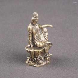 Décorations de jardin en laiton Avalokitesvara bureau Quan Yin ornement figurine artisanat