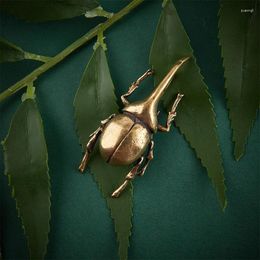 Tuindecoraties Brass Simulatie Insecten Figurines Miniaturen Bugs Tea Pet Ornamenten Flowerpot Koper Beetle Standbeeld Decor Accusories
