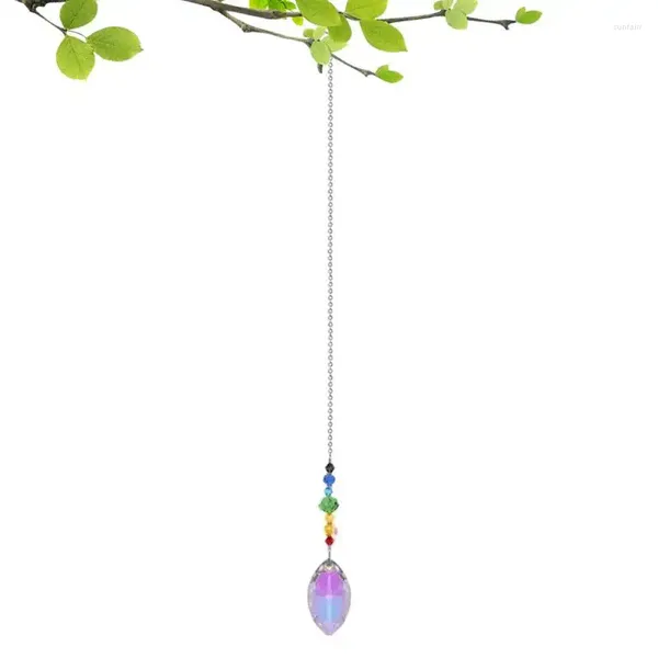 Décorations de jardin Lustre Suncatchers Réfléchissant Suncatcher Cristal Pendentif Rétroviseur Décoration Pour Pépinière Arbres De Noël Avant