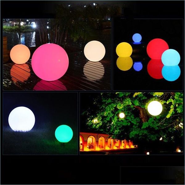 Décorations de jardin Décorations de jardin colorées Lampe à flotteur à énergie solaire Boule à LED Piscine éclairée Fournitures d'eau Lumières Dhsm2