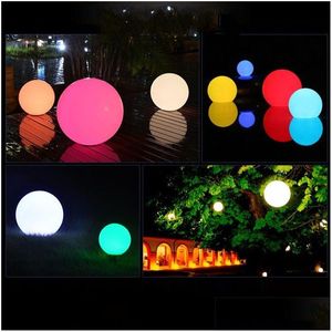 Tuindecoraties Colourf Solar Light Energy Float Lamp Ball Led Verlicht Zwembad Watervoorziening Lights Outdoor Bar Table Dhmcv