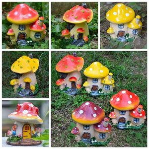 Décorations de jardin artisanat paysage faisant pelouse ornement micro paysage crapaud figurines miniature champignon maison fée décor