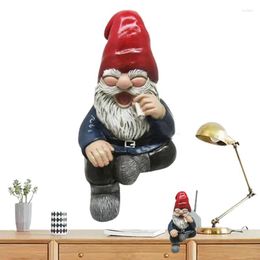 Decoraciones de jardín creative gnome statue figura de dibujos animados esculturas viejos adornos decoración de estantes decoración de arte de patio divertido escritorio de regalo de resina