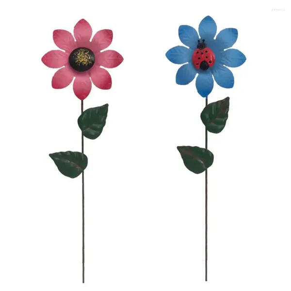 Décorations de jardin Créative Metal Flower Stakes Iron Crafts Outdoor Planter Pots Decor Patio Decoration Supplies