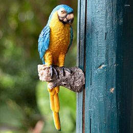Decoraciones de jardín creativo loro árbol colgante pájaro de imitación guacamayo ornamento Animal Pastoral decoración colgante