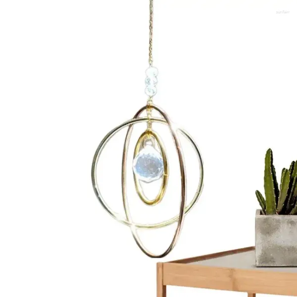 Décorations de jardin Ratgers en cristal Sparkling Sunlight Prism Pendentif Ornements brillent brillamment dans la fenêtre Sac à dos Front de téléphone