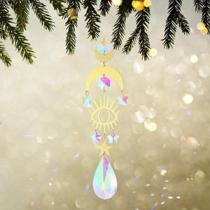 Décorations De Jardin Cristal Prismes Pendentif Creative Chic Métal Lumière Collection Mains Yeux Lune Soleil Fenêtre Fournitures Pour Famille Ami Cadeaux