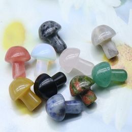 Tuindecoraties Crystal Stone Mini Mushroom Vistank Decoratie Home Desktop Decoraties Handwerk ornamenten Mix kleur Th0185