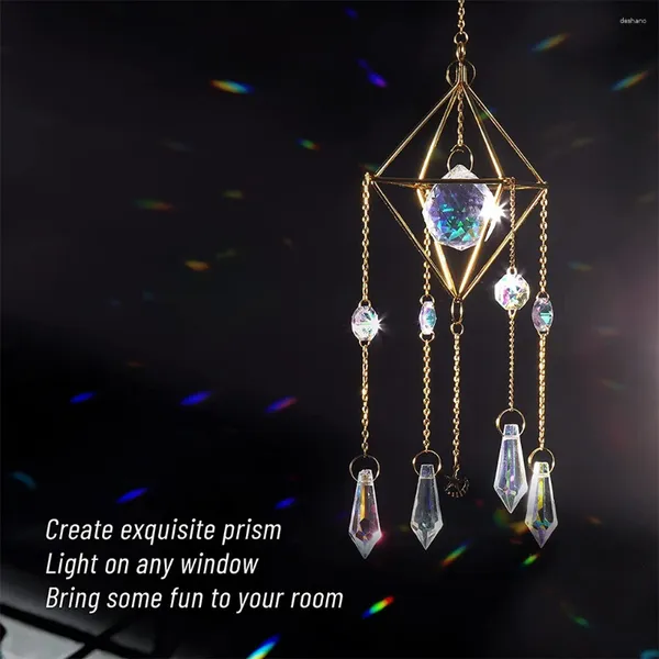 Décorations de jardin Crystal Sun Catcher Prism Pendant Porte Raninbow Maker Festival Party Decoration Office Drop Office Ornement décoratif