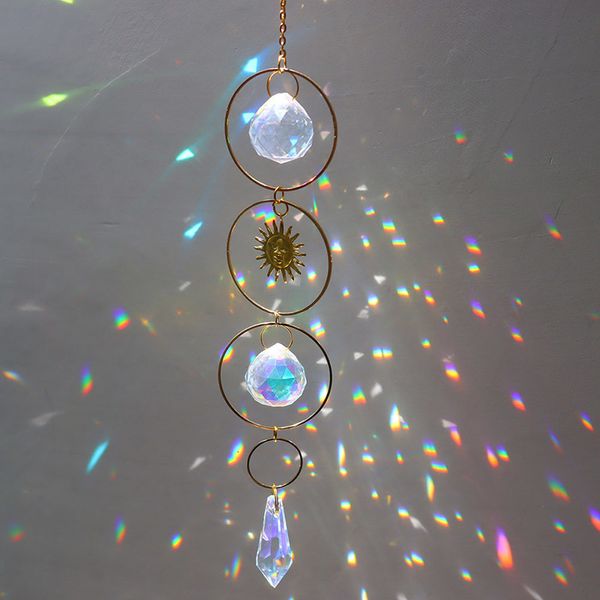 Décorations de jardin Carillons éoliens en cristal Sun Catchers Suspendus Pendentif Lumière Attraper des bijoux pour la décoration de mariage à la maison 230418