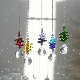 Décorations de jardin Crystals Pendants en verre Collection arc-en-ciel suspendue pour les pièces de lustre Favors de mariage à la maison ou au jardin DCO