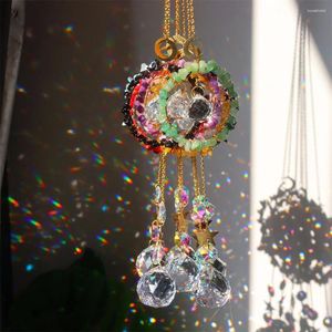 Décorations de jardin Cristaux Vent Carillon Prisme Sun Catchers À La Main Rainbow Chaser Suspendu Pendentif Ornement Fenêtre Rideau Décor À La Maison