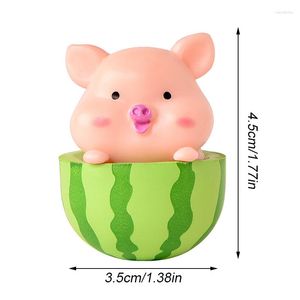 Décorations de jardin mignon cochon Micro paysage ornement polyvalent Mini animaux figurines pour la décoration de la maison TUE88