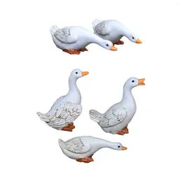 Décorations de jardin Mute Resin Duck Statue Home Decor Crafts Sculpture for Patio Pond Table