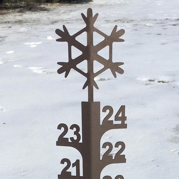 Décorations de jardin Jauge de neige de flocon de neige mignonne mesure de chute de neige de vacances de Noël adaptée à la cour de patio et à la vente