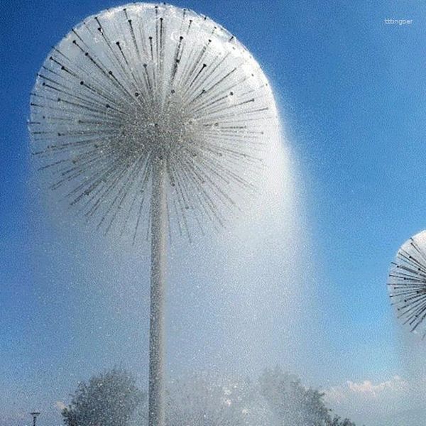 Decoraciones de jardín Forma de diente de león Boquilla de fuente de bola de cristal