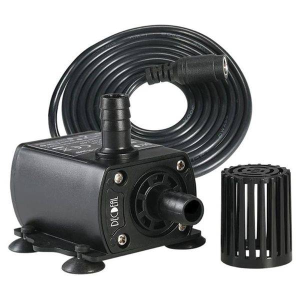 Decoraciones de jardín DC 12V 300L / H Mini bomba de agua silenciosa Fuente Acuario Motor sin escobillas Estanque Tanque de peces Piscina Circ Dho2I