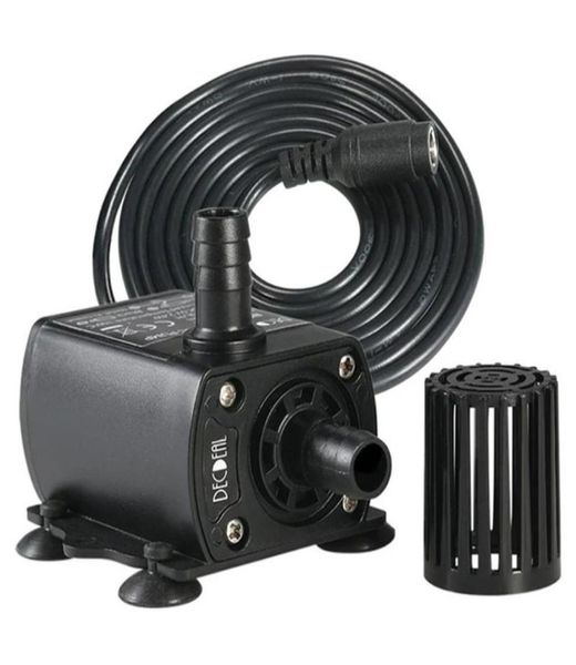 Décorations de jardin DC 12v 300lh Mini Fountaine de pompe à eau silencieuse aquarium Aquarium sans balais de pêche à la piscine de pêche à moteur sans balais circulant submesi6250946