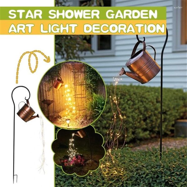 Décorations de jardin Décoration extérieure étoile Douche de douche légère jardinage jardinage pelouse lampe solaire décor