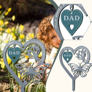 Garden Decoraties Decoratieve stakes Love Hearts Design vlinder ornament Plaque Boer Beerbestendig Decor Yard Outdoor Home Herinneringen Geschenk 230822