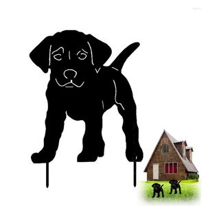 Décorations De Jardin Piquet De Chien Animal Cour Pelouse Chiot Décor Piquets Réutilisable Et Portable Acrylique En Forme De Silhouette Ornement Pour Les Amoureux