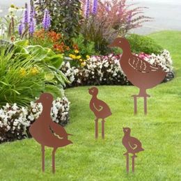 Décorations de jardin Duckling Family Stakes Outdoor extérieur décor décor ornements y5gb
