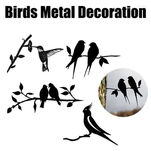 Décorations de jardin Est Parrot Metal Steel Sculpture Décoration Love Bird Plante Accueil Paysage