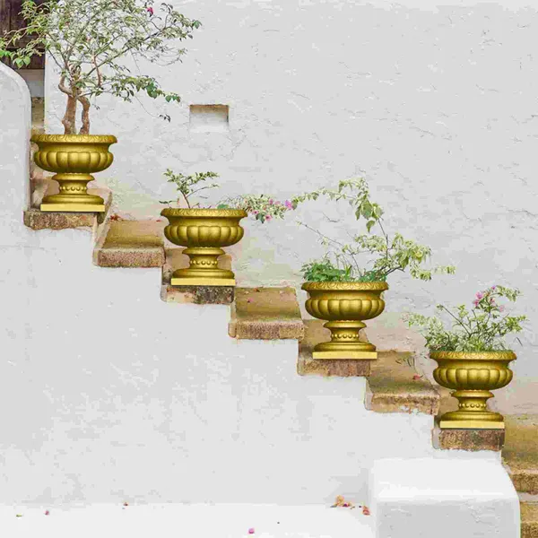 Decoraciones de jardín Maceta de estilo europeo Molde DIY Hormigón Bonsai Pot Casting