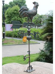 Décorations de jardin européen vintage décor à la maison grand coq design indicateur de vent en aluminium moulé