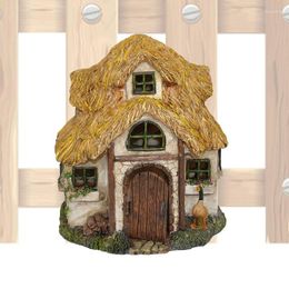 Tuindecoraties Fairy House Houten miniatuur raam- en deurdecoratie voor boom Tafelbladornamenten Kunstsculptuur Kinderen Tieners